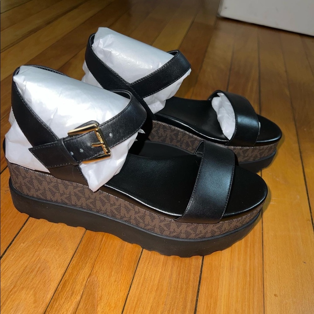 MK platform sandals